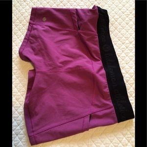 Lululemon Purple Bike cycling Shorts. Size 8
